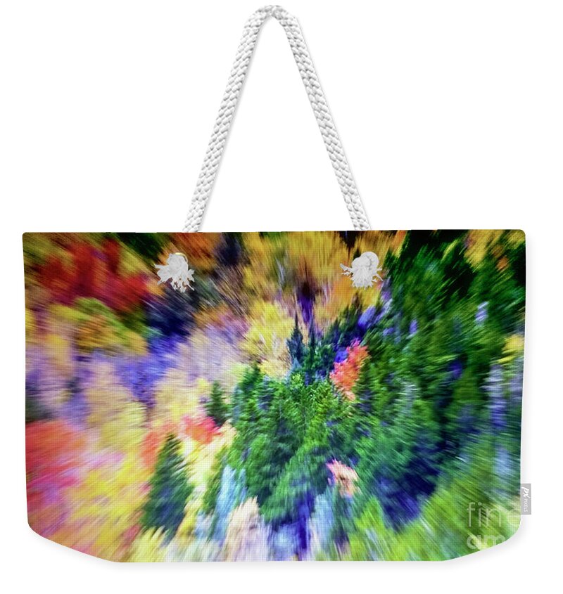 Abstract Weekender Tote Bag featuring the photograph Abstract Forest Photography 5501f1 by Ricardos Creations