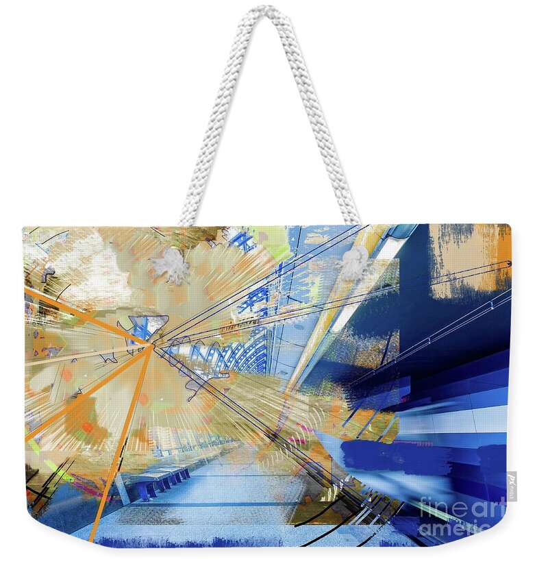 Abstractartdi Weekender Tote Bag featuring the mixed media Abstract Speed by Art Di