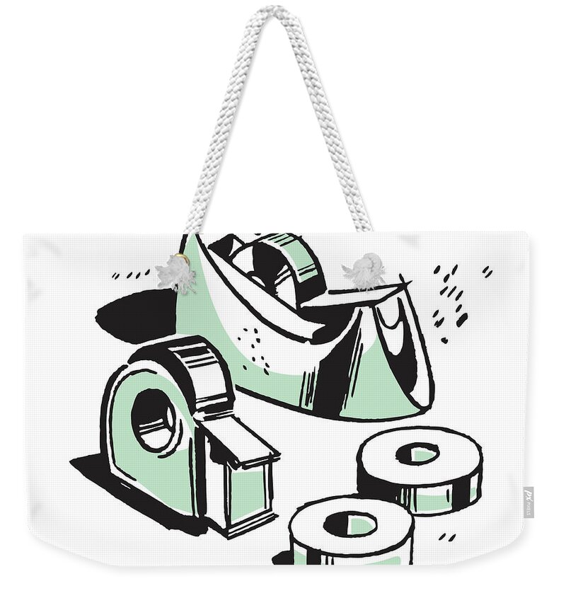 Adhesive Weekender Tote Bag featuring the drawing Adhesive Tape by CSA Images