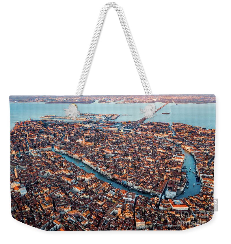 Grand Canal Weekender Tote Bag featuring the photograph Aerial view of Grand Canal, Venice, Italy by Matteo Colombo