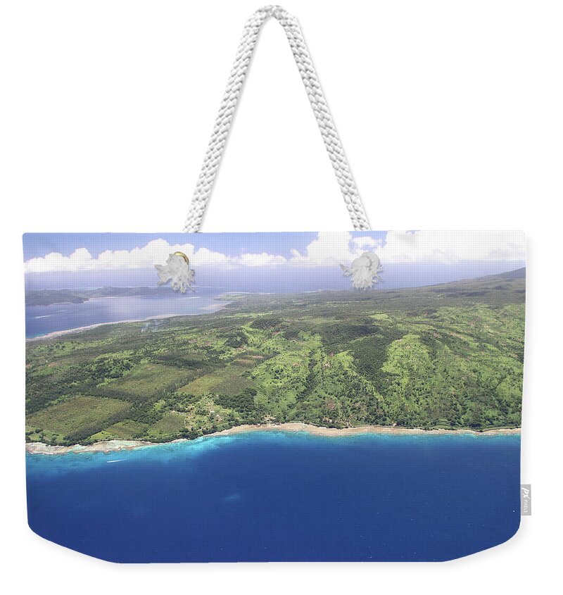 Dramatic Landscape Weekender Tote Bag featuring the photograph Aerial View Of Taveuni Island In by Reniw-imagery