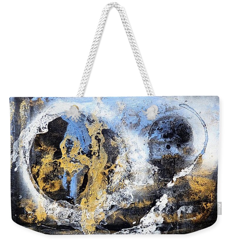 Abstract Weekender Tote Bag featuring the painting Afar by 'REA' Gallery