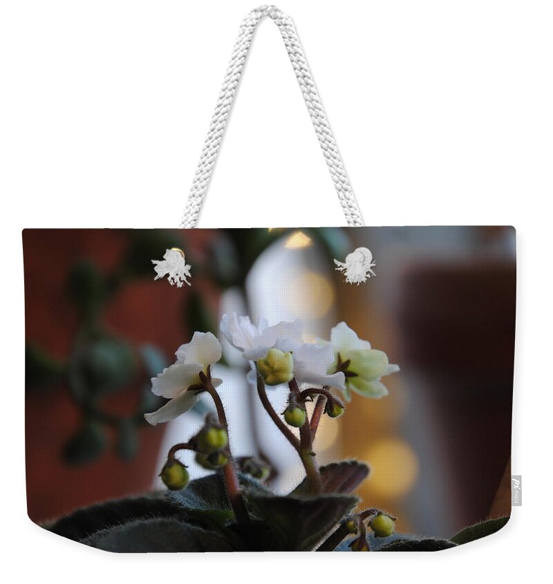 Flower Weekender Tote Bag featuring the photograph African Jade by Vallee Johnson