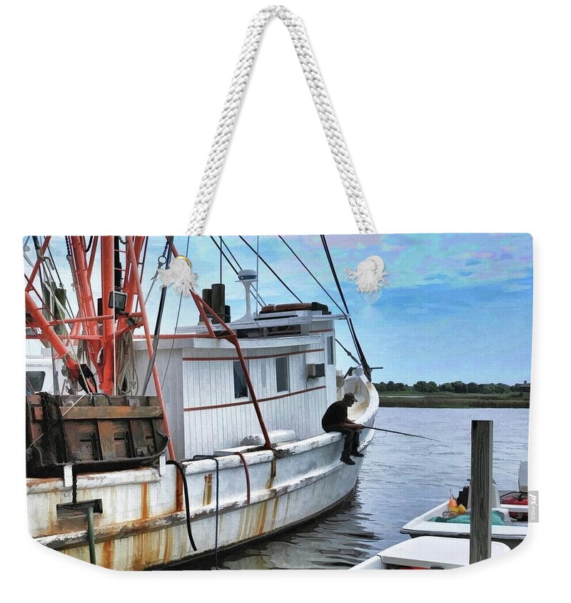 Fishing Weekender Tote Bag featuring the photograph Afternoon Fishing by Don Margulis