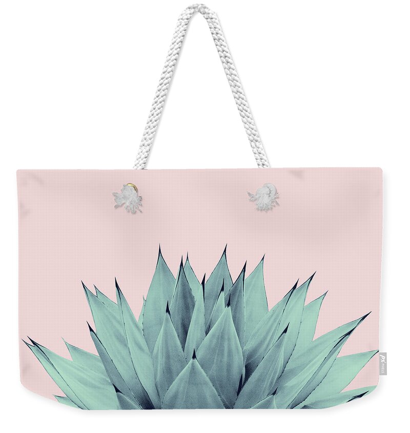Photography Weekender Tote Bag featuring the mixed media Agave Blush Summer Vibes #1 #tropical #decor #art by Anitas and Bellas Art