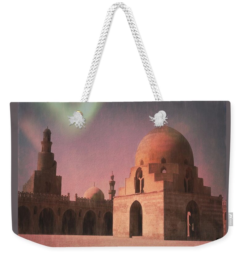 Ahmad Ibn Tulun Weekender Tote Bag featuring the photograph Ahmad ibn Tulun Mosque by Bearj B Photo Art