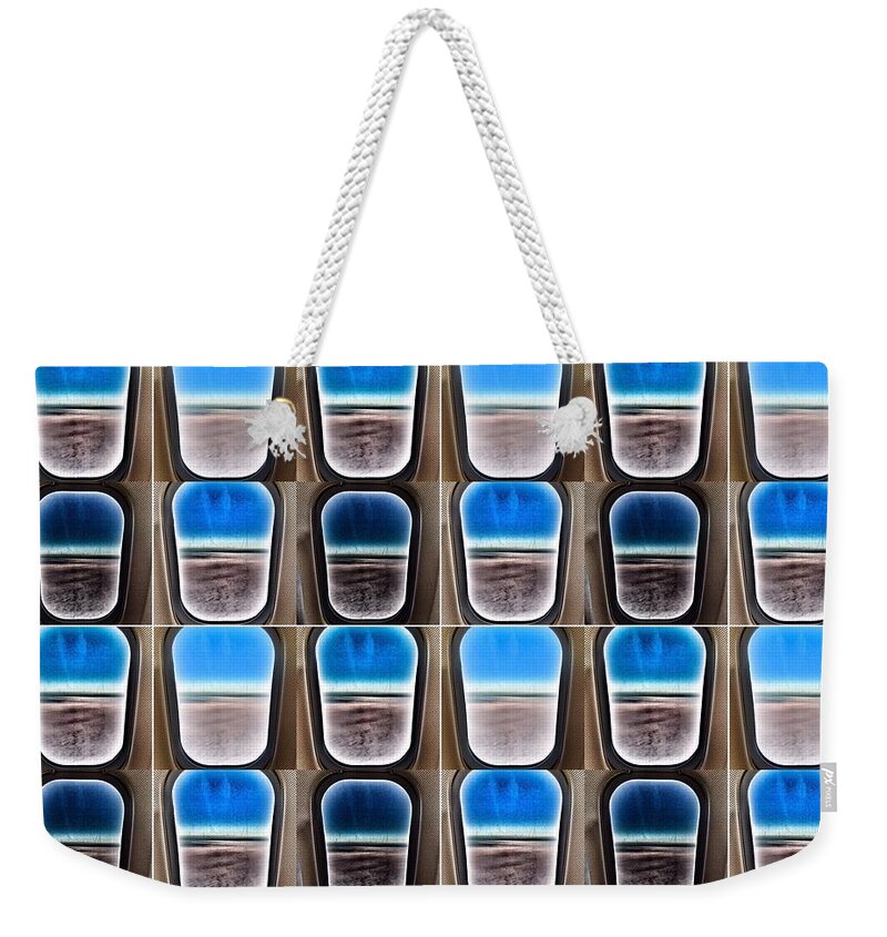 Aircraft Windows Weekender Tote Bag featuring the photograph Aircraft Windows by Thomas Schroeder