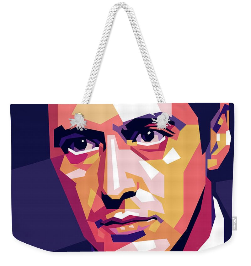 Al Pacino Weekender Tote Bag featuring the digital art Al Pacino pop art by Movie World Posters