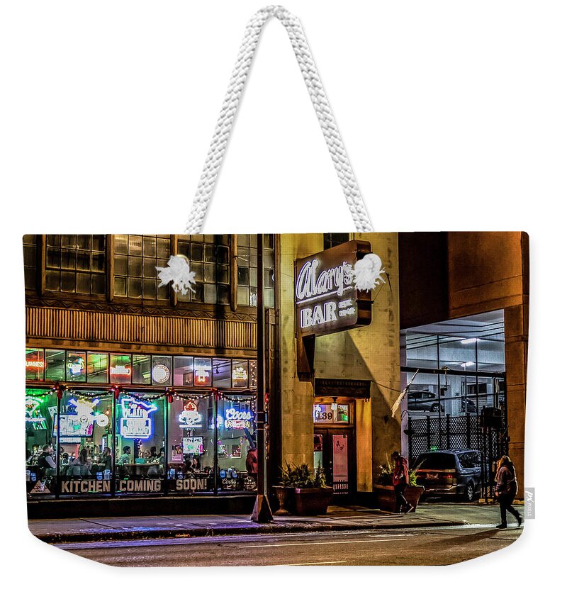Alary's Bar St Paul Minnesota Cityscape Weekender Tote Bag featuring the photograph 030 - Alary's by David Ralph Johnson