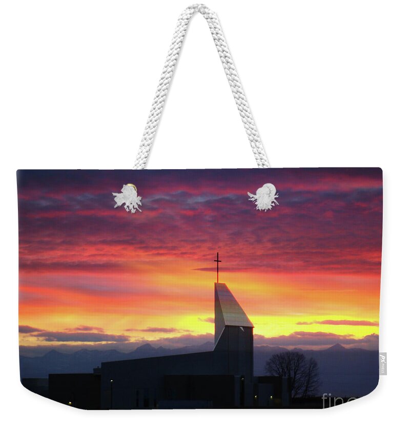 God's Weekender Tote Bag featuring the photograph Alberta, God's Country by Al Bourassa