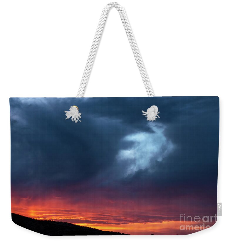 Natanson Weekender Tote Bag featuring the photograph Alien Clouds by Steven Natanson