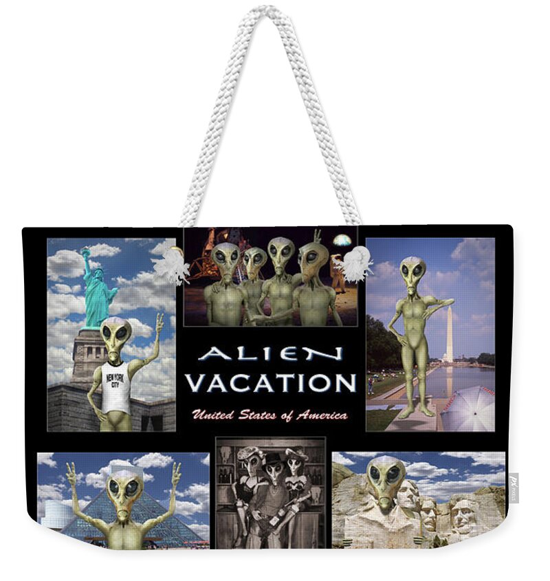 Surreal Weekender Tote Bag featuring the photograph Alien Vacation - Poster by Mike McGlothlen
