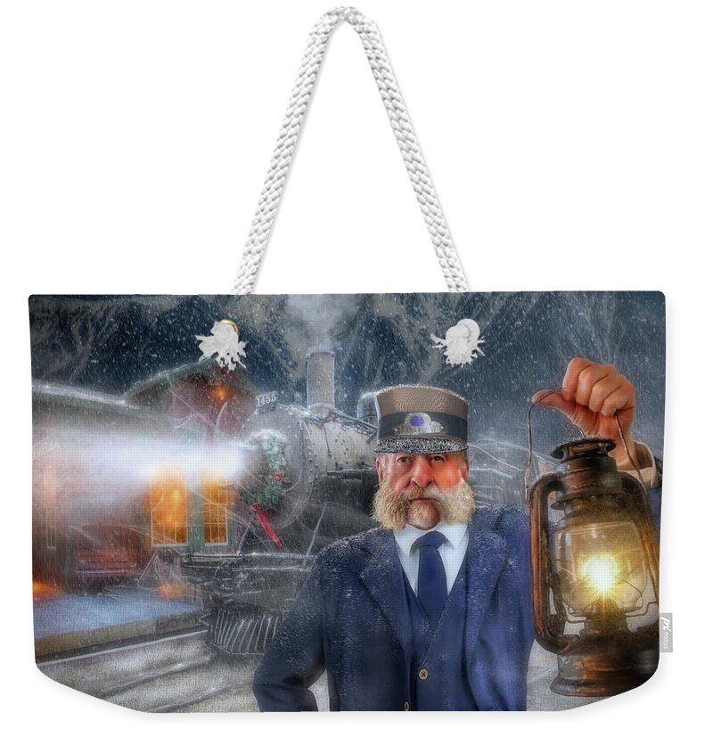 Old Train Station Weekender Tote Bag featuring the photograph All Aboard by Aleksander Rotner