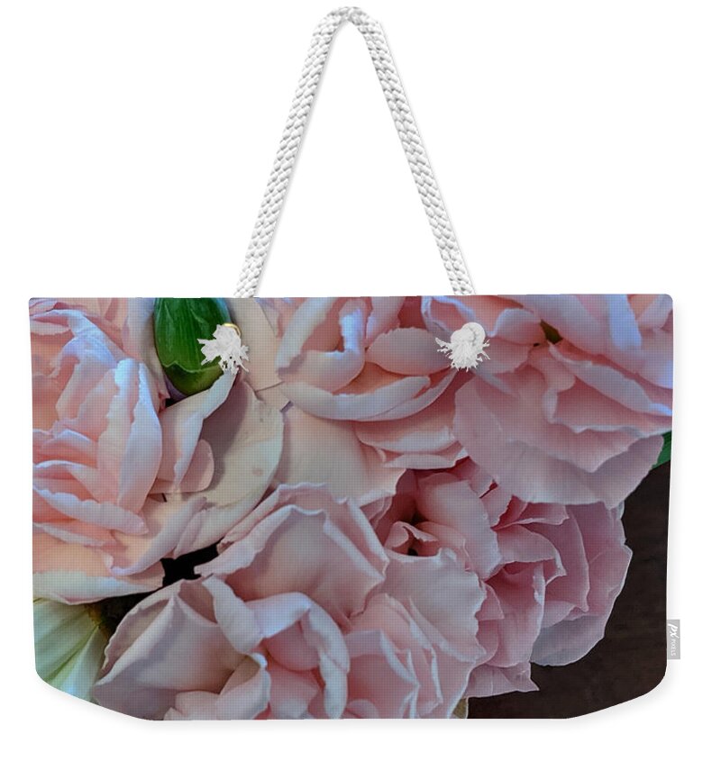 Pink Weekender Tote Bag featuring the photograph All dressed up for the Dance by Lin Grosvenor