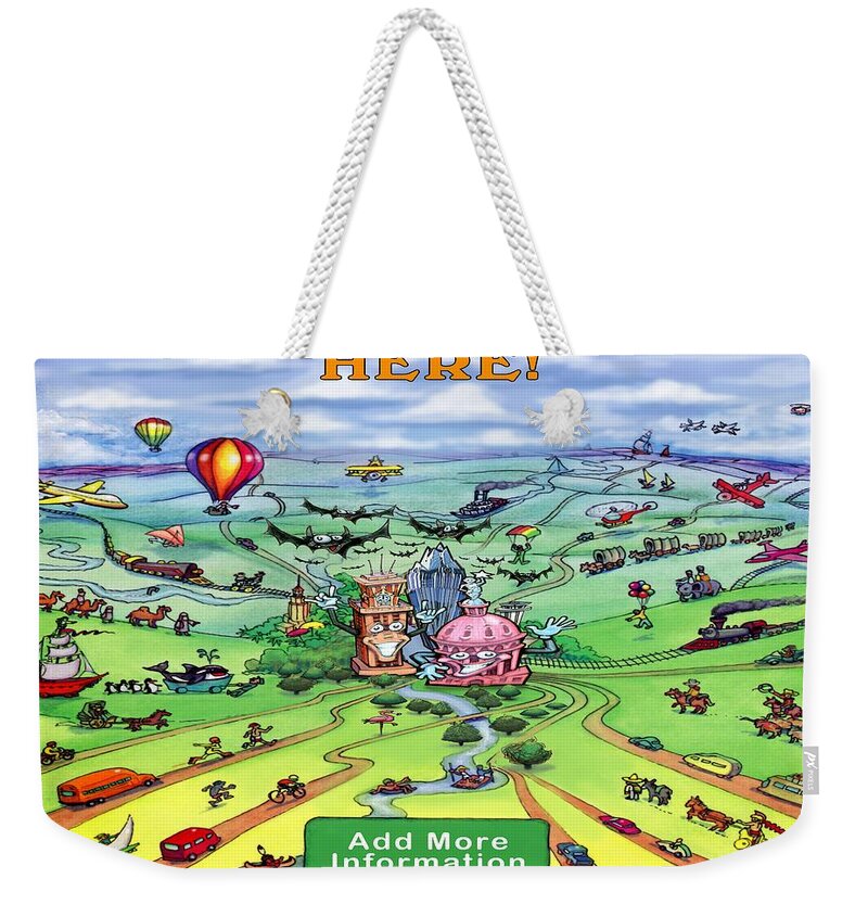 Austin Weekender Tote Bag featuring the digital art All Roads Lead to Austin by Kevin Middleton