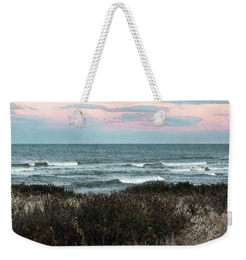 Photograph Weekender Tote Bag featuring the photograph Along Cape Cod II - Watercolor by Suzanne Gaff