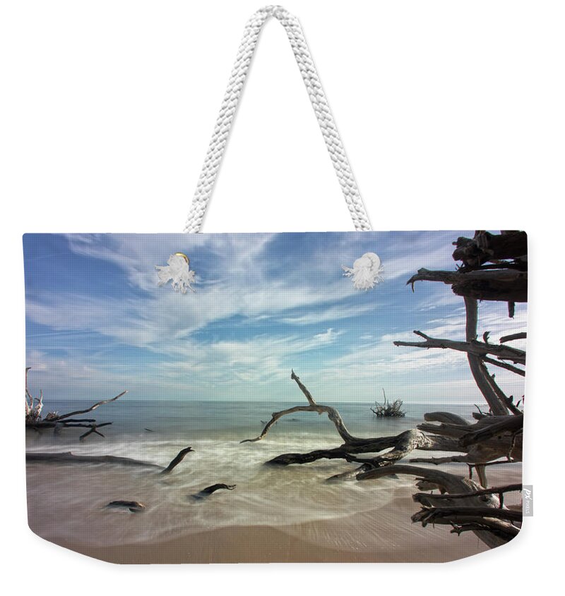 Ocean Weekender Tote Bag featuring the photograph Along the Sand by Robert Och