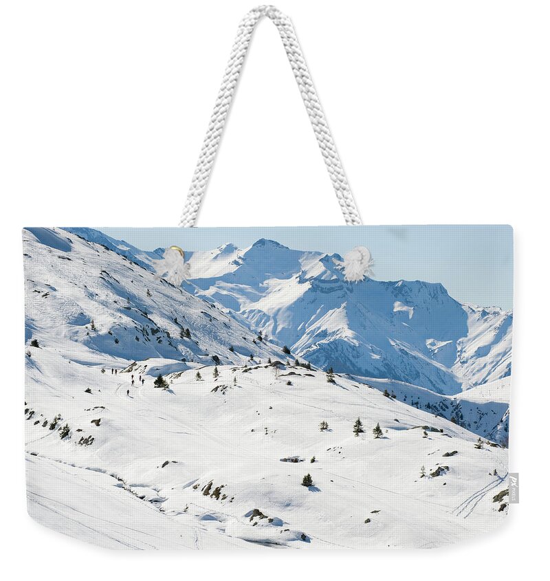 Tranquility Weekender Tote Bag featuring the photograph Alp Dhuez by Marco Maccarini