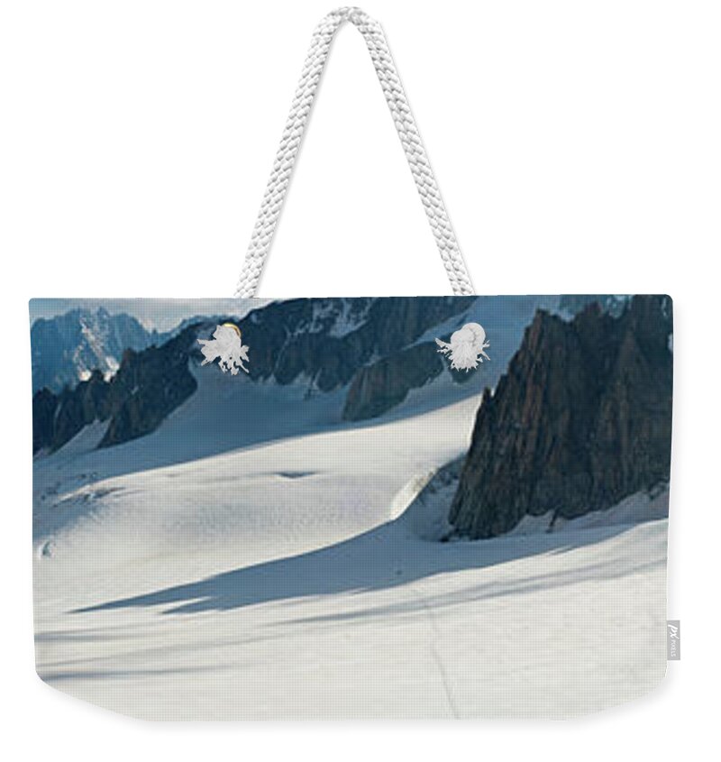 Scenics Weekender Tote Bag featuring the photograph Alps Mont Blanc Vall&233e Blanche by Fotovoyager