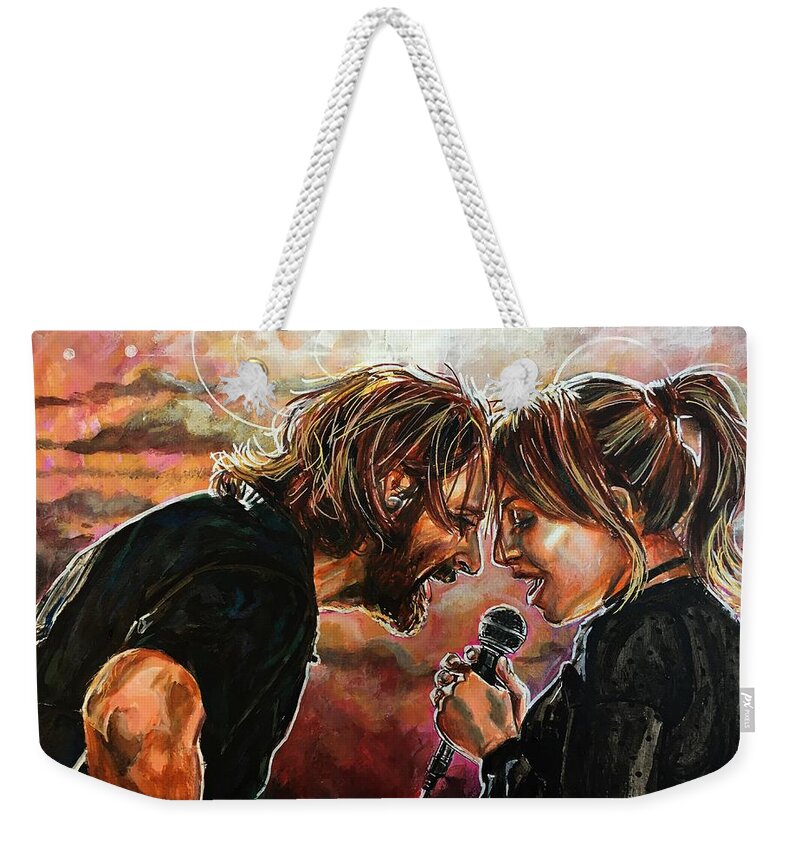 A Star Is Born Weekender Tote Bag featuring the painting Always Remember Us This Way by Joel Tesch