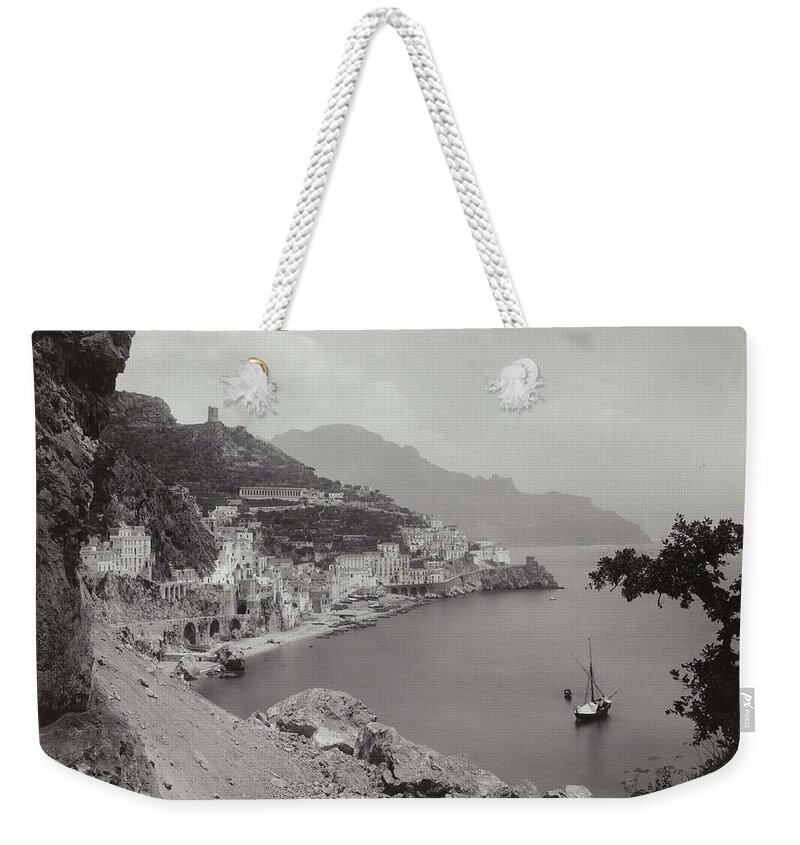 Italian Weekender Tote Bag featuring the painting Amalfi Giorgio Sommer c 1888 c 1903 2 by Celestial Images