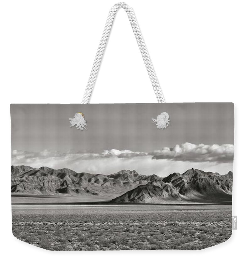 Landscape Weekender Tote Bag featuring the photograph Amargosa Mountains by Allan Van Gasbeck