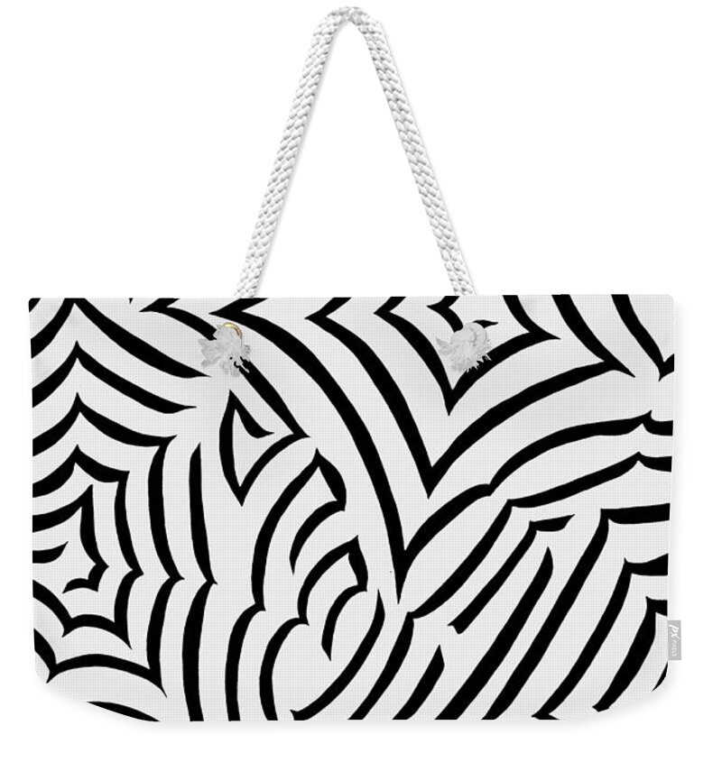 Black Weekender Tote Bag featuring the painting Amazed by Tara Hutton
