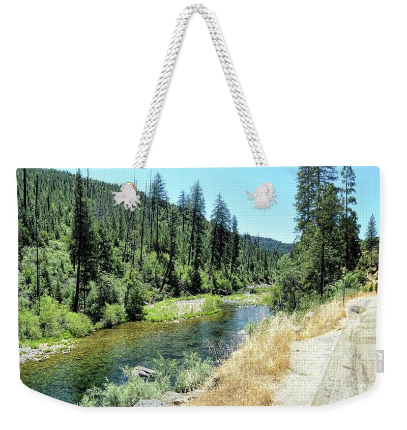 Joe Lach Weekender Tote Bag featuring the photograph American River Turnout. by Joe Lach