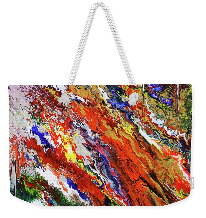 Fusionart Weekender Tote Bag featuring the painting Amplify by Ralph White