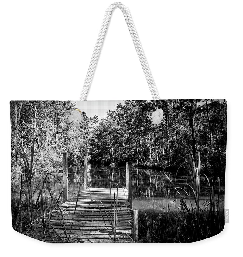 Dock Weekender Tote Bag featuring the photograph An Old Dock by Bob Decker