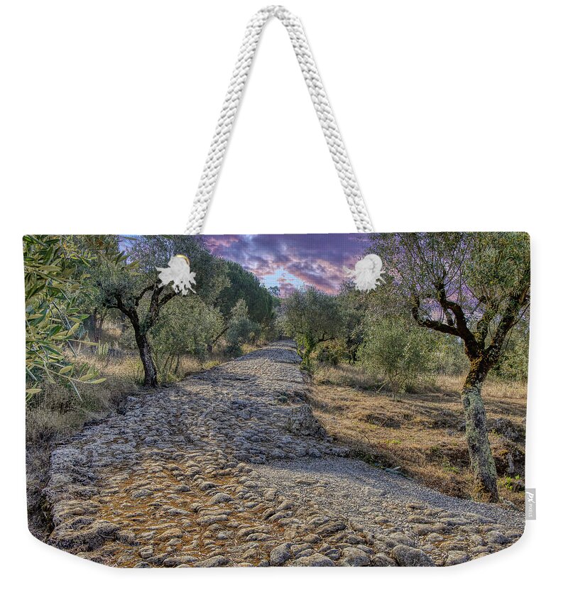 Estrada Romana Weekender Tote Bag featuring the photograph Ancient Roman Road by Micah Offman