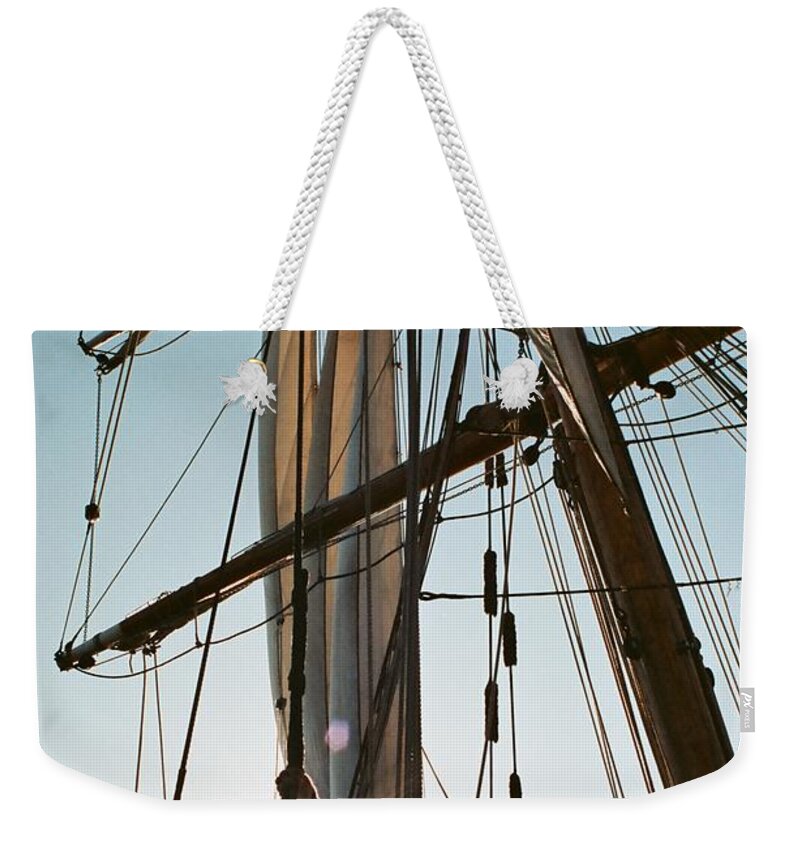 Ship Weekender Tote Bag featuring the photograph And a star to steer by by Fred Bailey