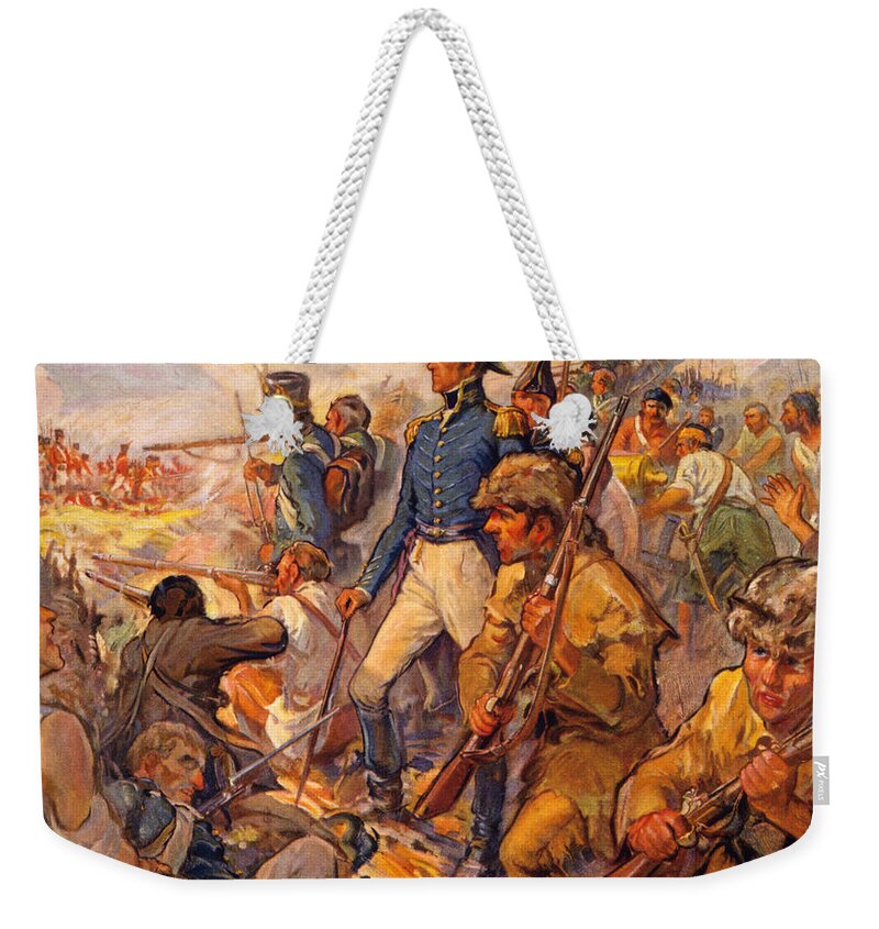 War Of 1812 Weekender Tote Bag featuring the painting Andrew Jackson at the Battle of New Orleans by Frederick Coffay Yohn