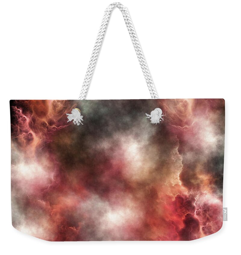 Nebula Weekender Tote Bag featuring the digital art Anomalous Nebula by Rolando Burbon