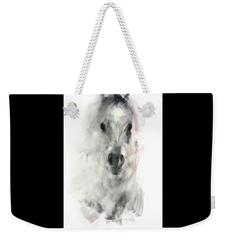 Horse Weekender Tote Bag featuring the painting Anson by Janette Lockett