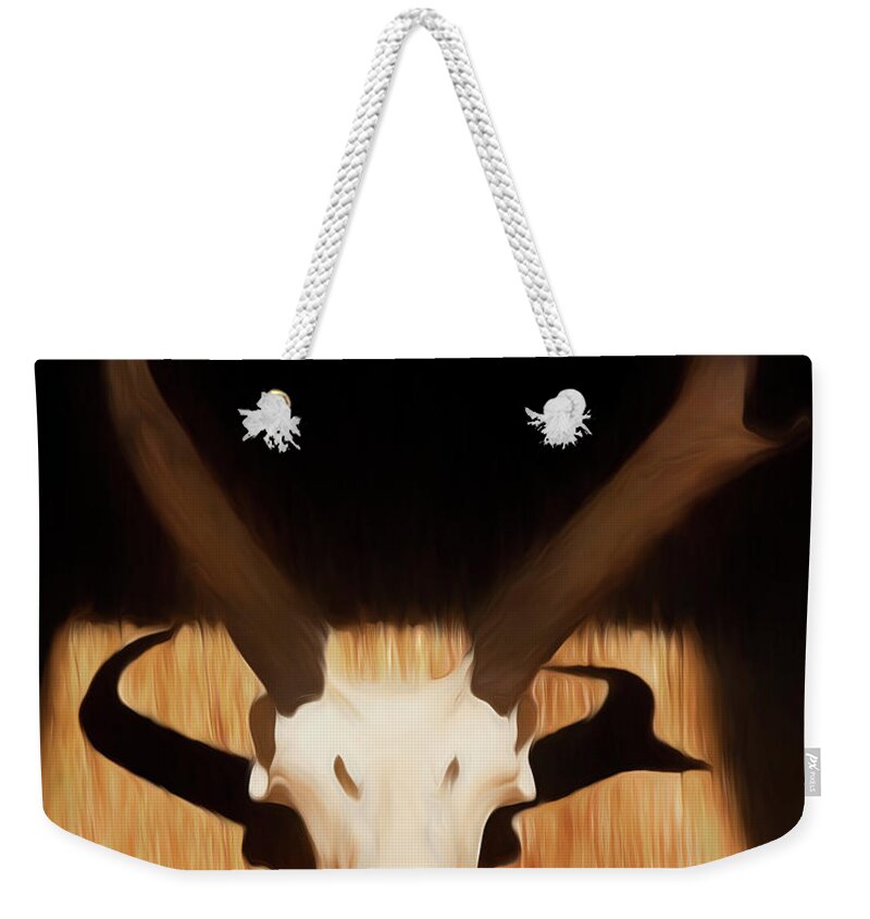 Kansas Weekender Tote Bag featuring the photograph Antelope 002 by Rob Graham
