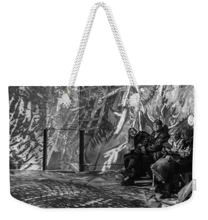 Black And White Weekender Tote Bag featuring the photograph Apolcalypse 402 by Jessica Levant