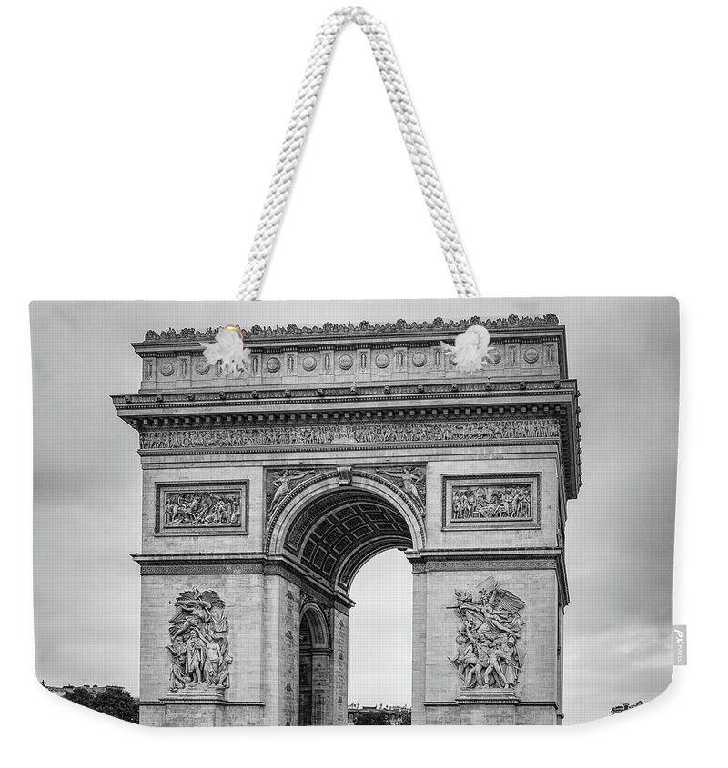  Weekender Tote Bag featuring the photograph Arc de Triomphe by John Roach