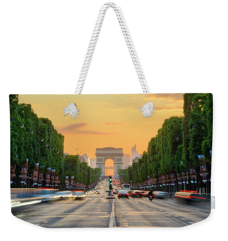 Avenue des Champs Elysees, Paris Weekender Tote Bag