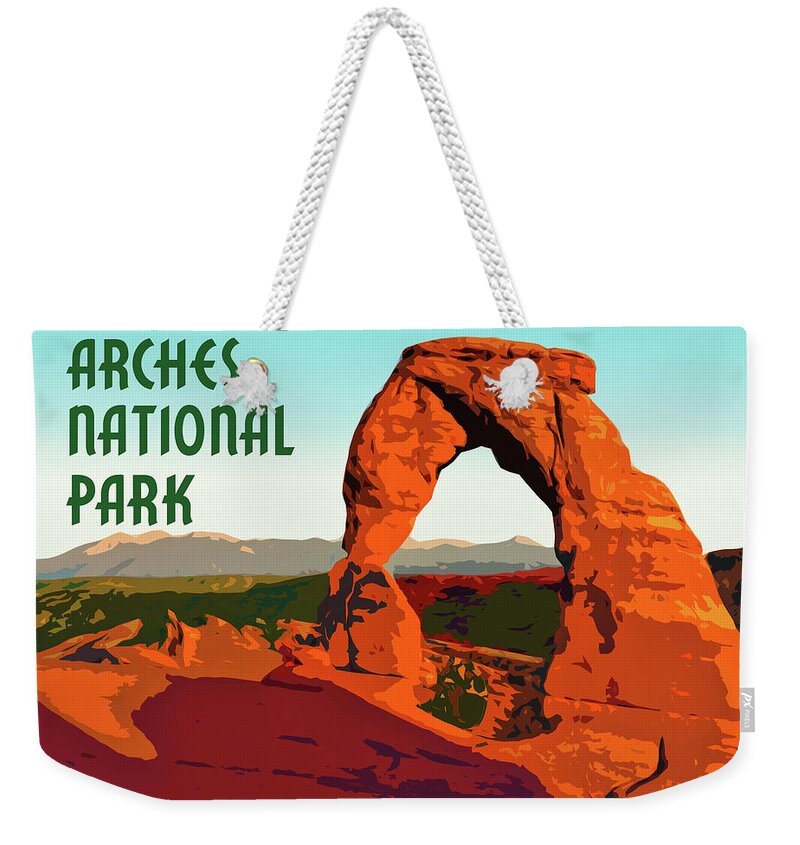 Arch Weekender Tote Bag featuring the digital art Arches National Park by Chuck Mountain
