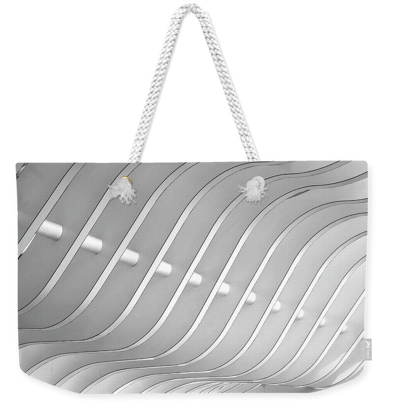 Ceiling Weekender Tote Bag featuring the photograph Architectural Abstract 3 - Interior Of by Lubilub