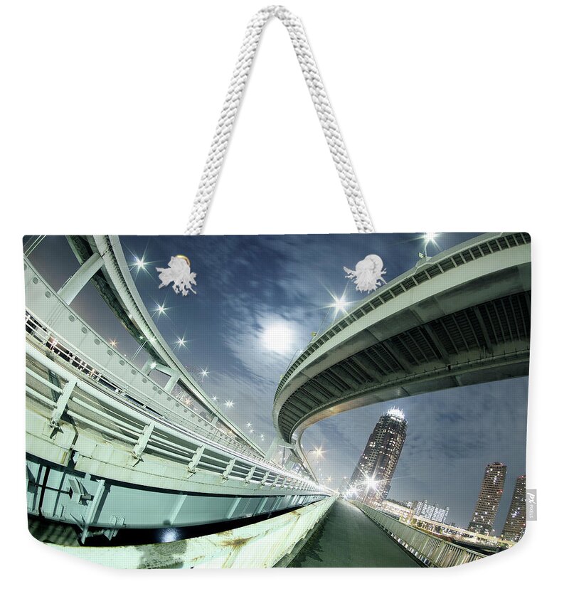 Curve Weekender Tote Bag featuring the photograph Ariake Bend by Spiraldelight