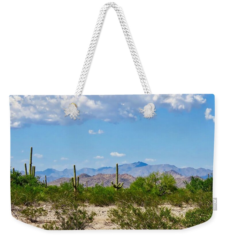 Arizona Weekender Tote Bag featuring the photograph Arizona Desert Hidden Valley by Judy Kennedy