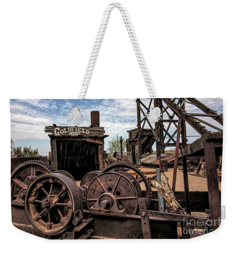 Goldfield Weekender Tote Bag featuring the photograph Arizona Gold Mine by Elisabeth Lucas