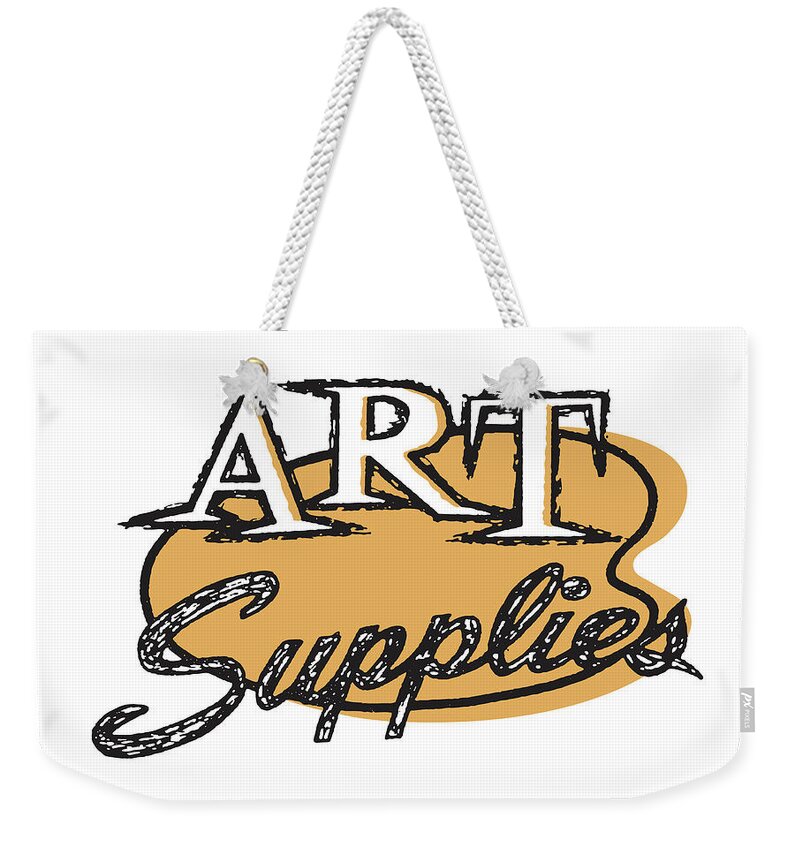 Art Supplies Word Art on a Palette Weekender Tote Bag by CSA Images - Pixels