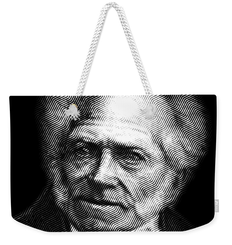 Schopenhauer Weekender Tote Bag featuring the digital art Arthur Schopenhauer by Cu Biz