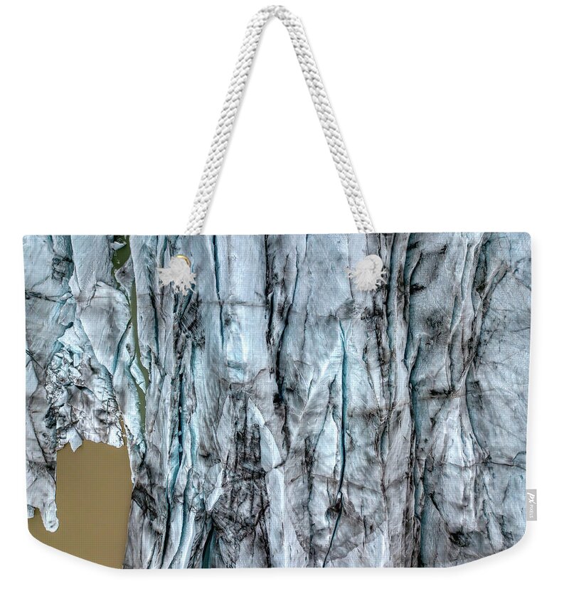 Drone Weekender Tote Bag featuring the photograph Artic Glacier by David Letts