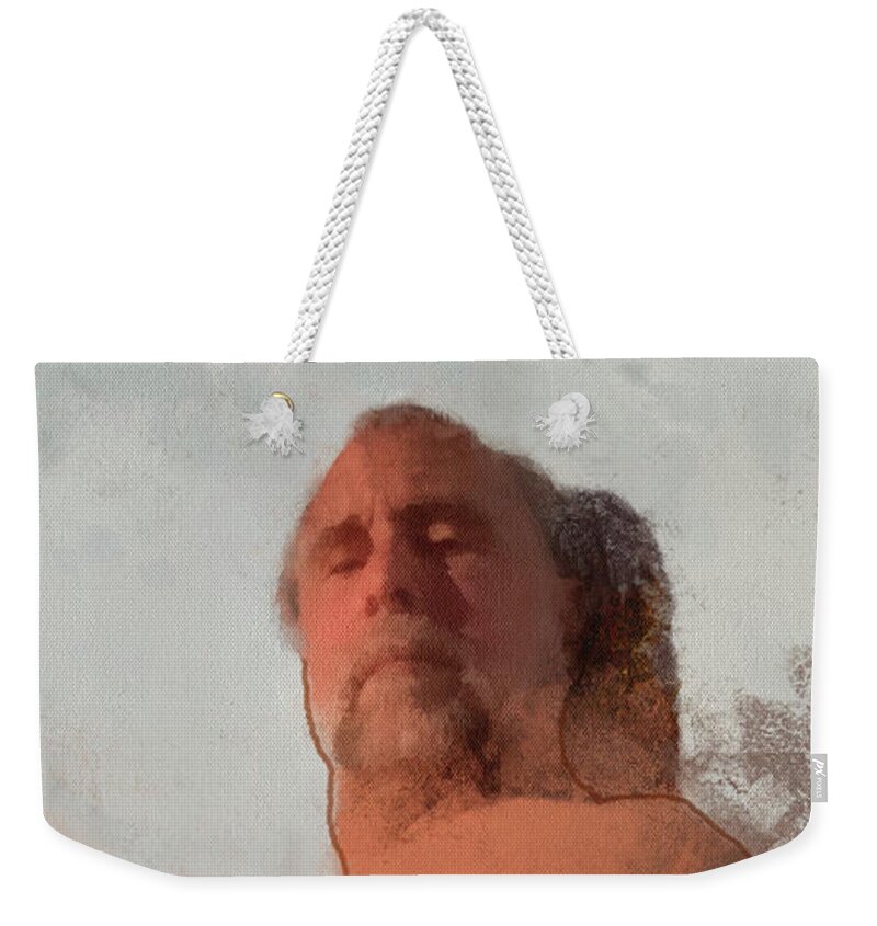 Selfie Weekender Tote Bag featuring the digital art Artist at 73, V2 by Robert Bissett