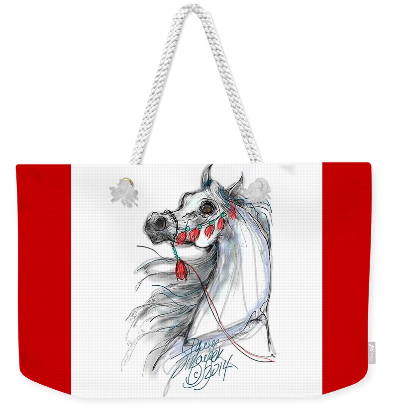 Arabian Mare Weekender Tote Bag featuring the digital art Always Equestrian by Stacey Mayer