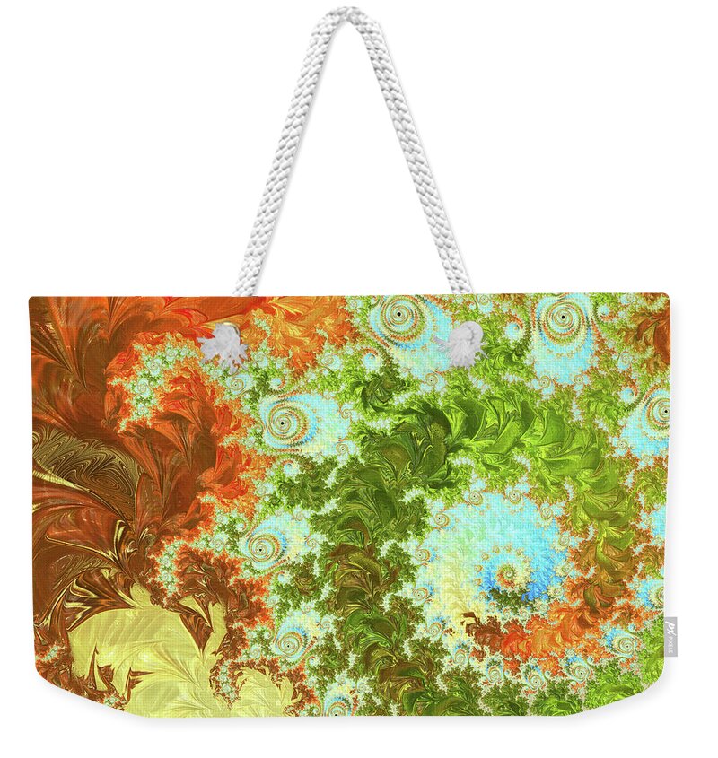 Frax Weekender Tote Bag featuring the digital art Forest And Sky by Jon Munson II